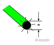 Plastruct 90264 5/32 Fluorescent Green Rod 10 Length - 5 Per Pack Scratch Building Supplies