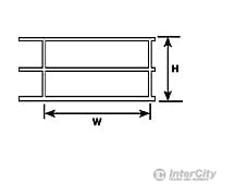 Plastruct 90681 N (1:200) Styrene Hand Rail 2 Per Pack Scratch Building Supplies