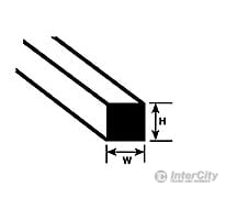 Plastruct 90790 .156 Square Styrene Rod Scratch Building Supplies