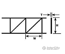 Plastruct 90924 43/64 Pratt Open Web Truss Scratch Building Supplies