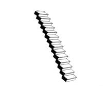 Plastruct 90940 G Custom Straight Staircase Scratch Building Supplies
