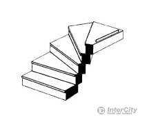 Plastruct 90945 O Custom Right Turn Staircase Scratch Building Supplies
