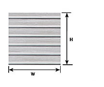 Plastruct 91512 O Ribbed Roof Sheet Scratch Building Supplies