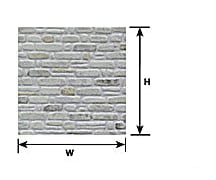 Plastruct 91560 O Random Coursed Stone Sheet Scratch Building Supplies