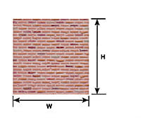 Plastruct 91606 O Rough Brick Sheet Scratch Building Supplies