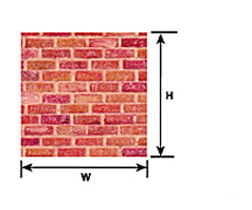 Plastruct 91612 G Rough Brick Sheet Scratch Building Supplies
