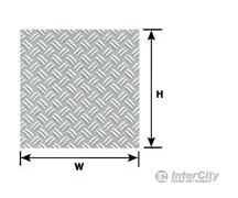 Plastruct 91682 G Double Diamond Plate Sheet Scratch Building Supplies