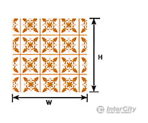 Plastruct 91861 1:12 Brown Square Tile Sheet Scratch Building Supplies
