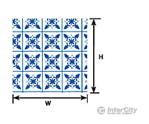Plastruct 91862 1:12 Blue Square Tile Sheet Scratch Building Supplies