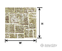 Plastruct 91877 1:12 Brown Dressed Stone Sheet Scratch Building Supplies