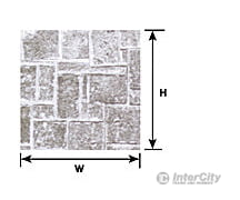 Plastruct 91878 1:12 Gray Dressed Stone Sheet Scratch Building Supplies