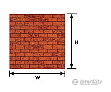 Plastruct 91882 G (1:24) Red Brick Sheet Scratch Building Supplies
