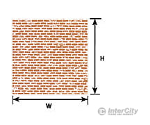 Plastruct 91886 Ho (1:100) Brown Brick Sheet Scratch Building Supplies