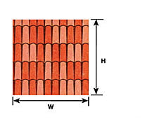 Plastruct 91888 O (1:48) Spanish Tile Roof Sheet Scratch Building Supplies
