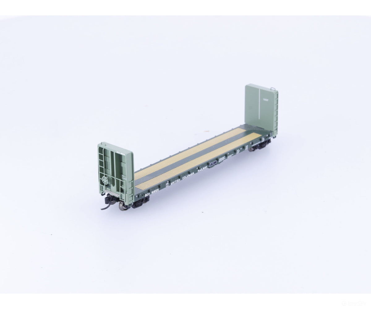 Prairie Shadows Model Railway Co. 4040 N Bulkhead Flatcar BC Rail (BCOL) 16859 - Freight Cars