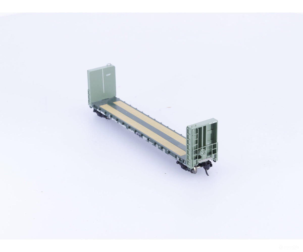 Prairie Shadows Model Railway Co. 4040 N Bulkhead Flatcar BC Rail (BCOL) 16859 - Freight Cars