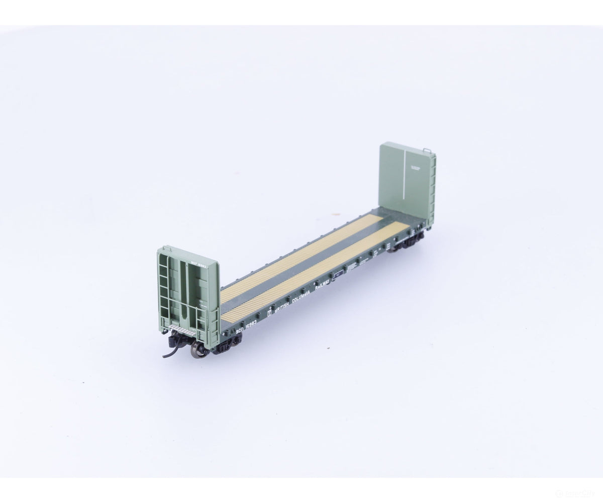 Prairie Shadows Model Railway Co. 4042 N Bulkhead Flatcar BC Rail (BCOL) 16983 - Freight Cars