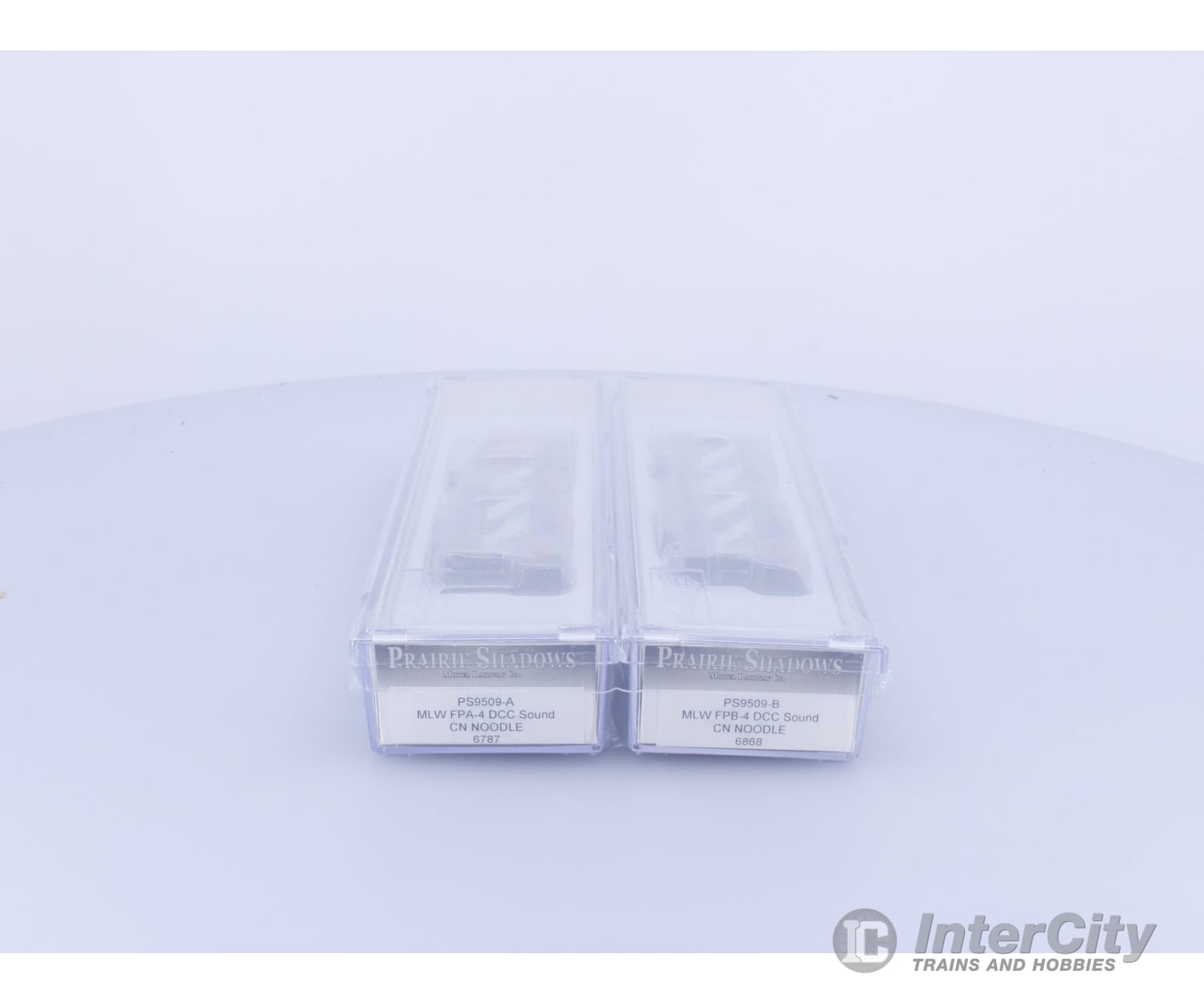 Prairie Shadows Model Railway Co. PS9509-A and B N MLW FPA-4 and FPB-4 Diesel Locomotives Canadian National (CN)