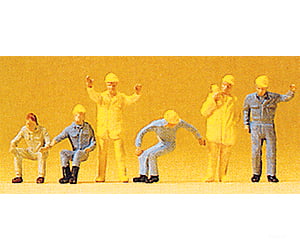 Preiser Ho 14128 People Working -- Crane Personnel Pkg(6) Figures
