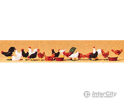 Preiser Kg Ho 14168 Animals - Chickens Pkg(18) Figures
