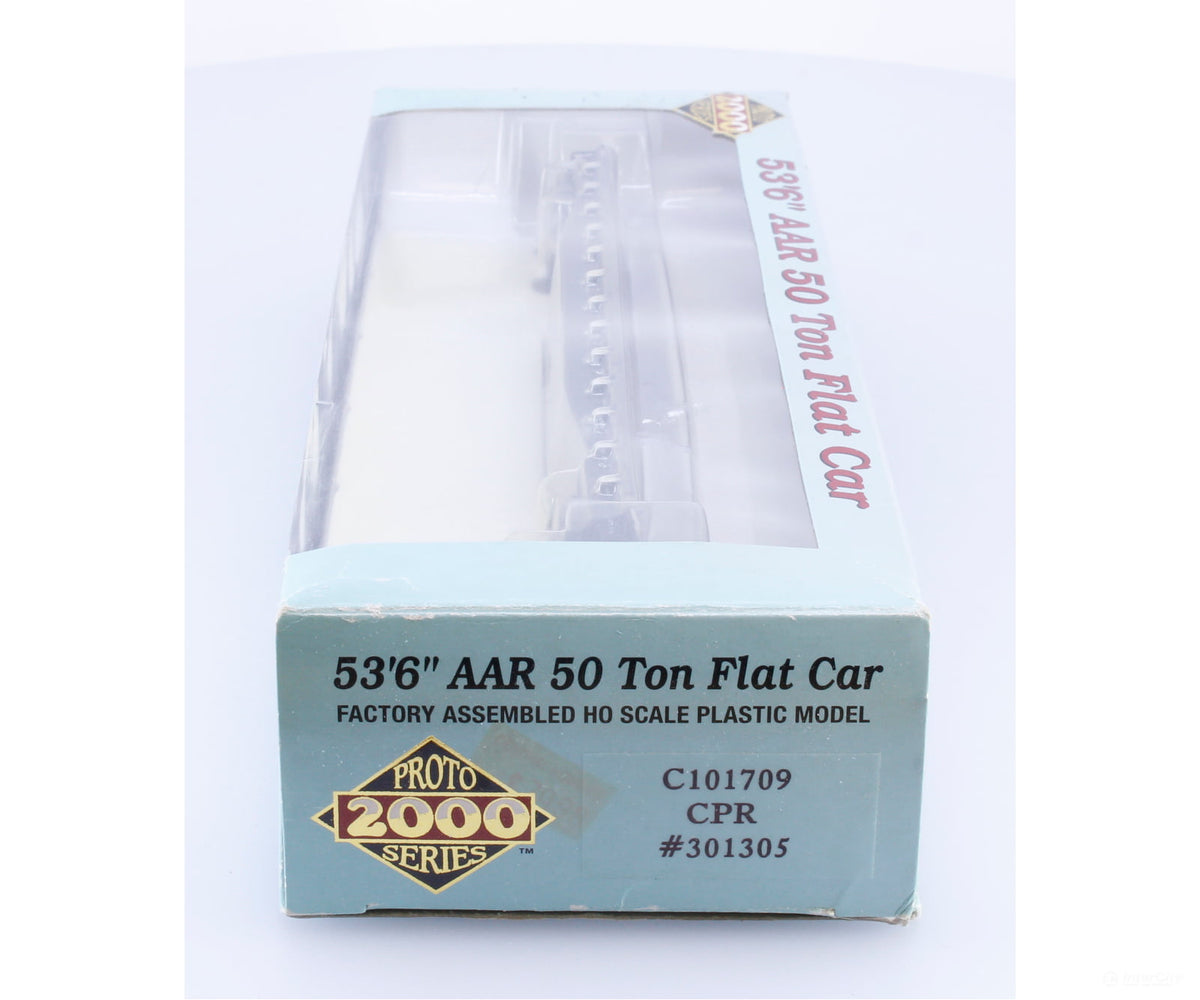 Proto 2000 C101709 HO 53’ 6’ AAR 50 Ton Flat Car Canadian Pacific (CP) 301305 - Freight Cars