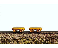 Railway Express Miniatures N 2012 MOW Vehicles - Fairmont Tie Cart pkg(2) - Freight Cars