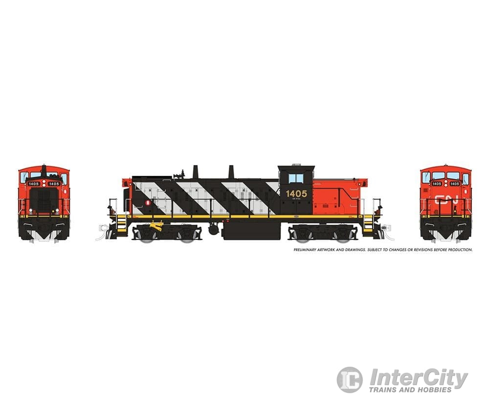 Rapido 010561 Ho Gmd-1 (Dc/Dcc/Sound): Cn - Stripes: #1412 Locomotives