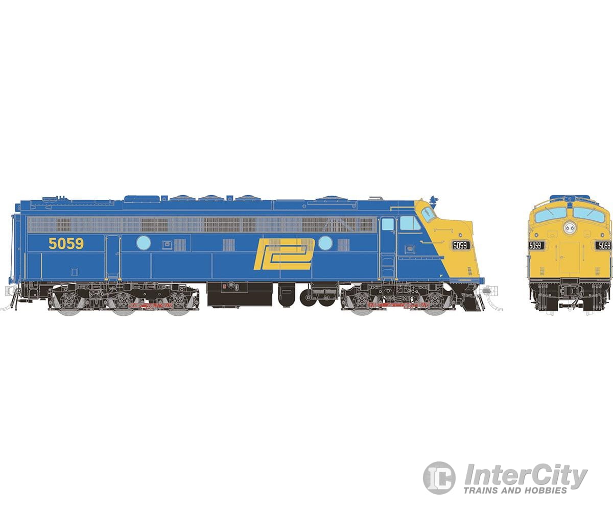 Rapido 014066 HO EMD FL9 (DC/Silent): Penn Central - Blue & Yellow: #5059 Locomotives