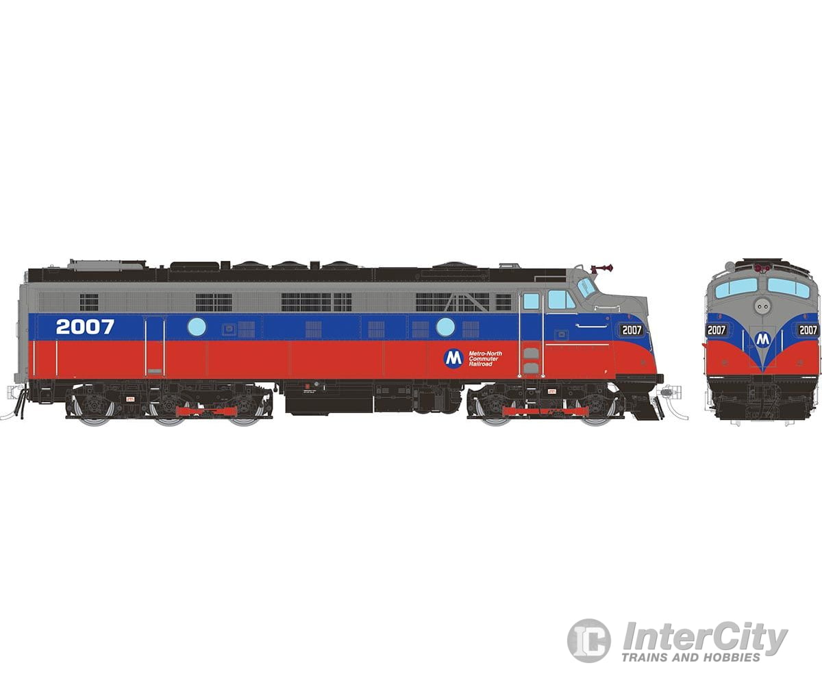 Rapido 014123 HO Rebuilt FL9 (DC/Silent): Metro North - Red & Blue: #2007 Locomotives