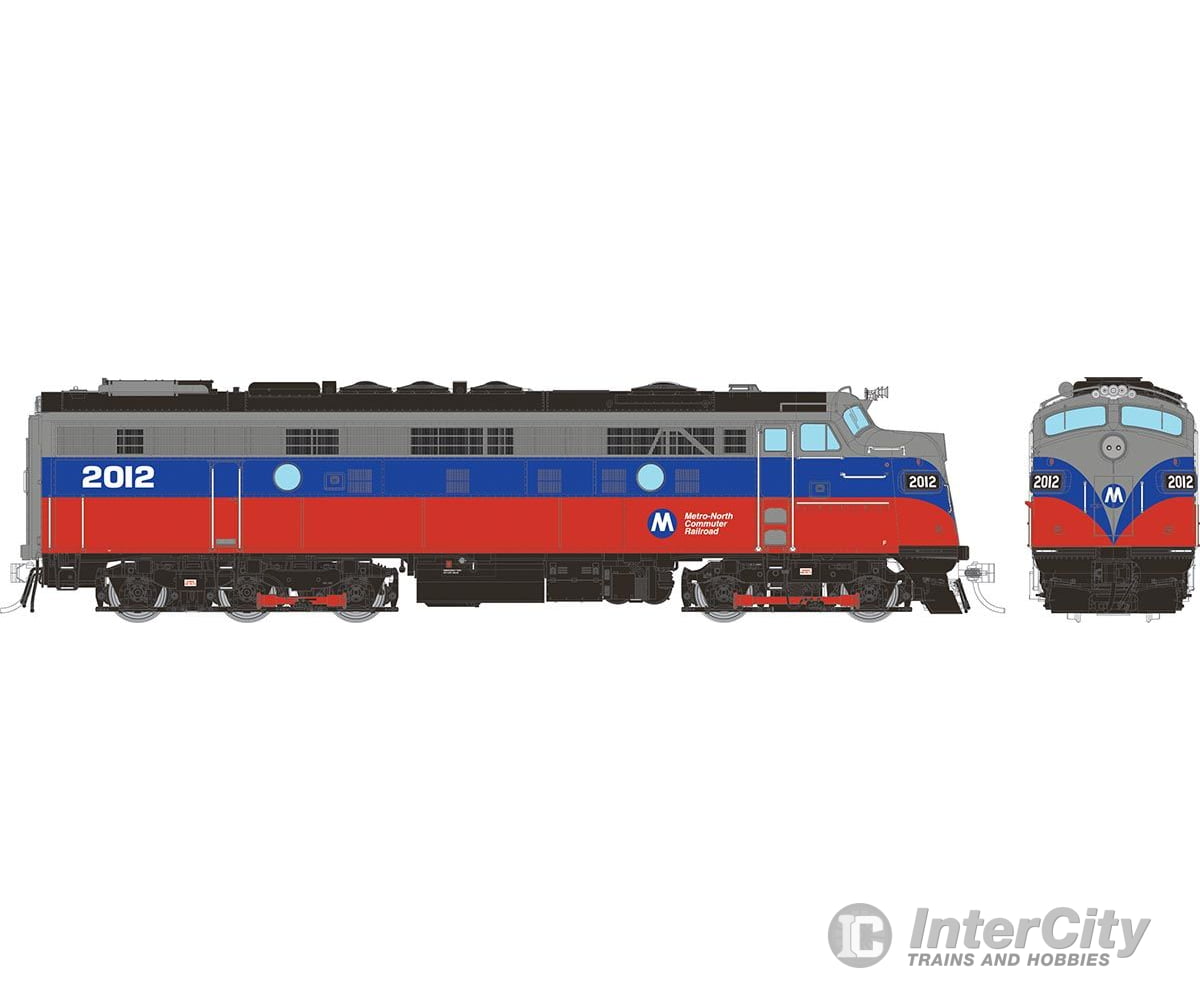 Rapido 014124 HO Rebuilt FL9 (DC/Silent): Metro North - Red & Blue: #2012 Locomotives