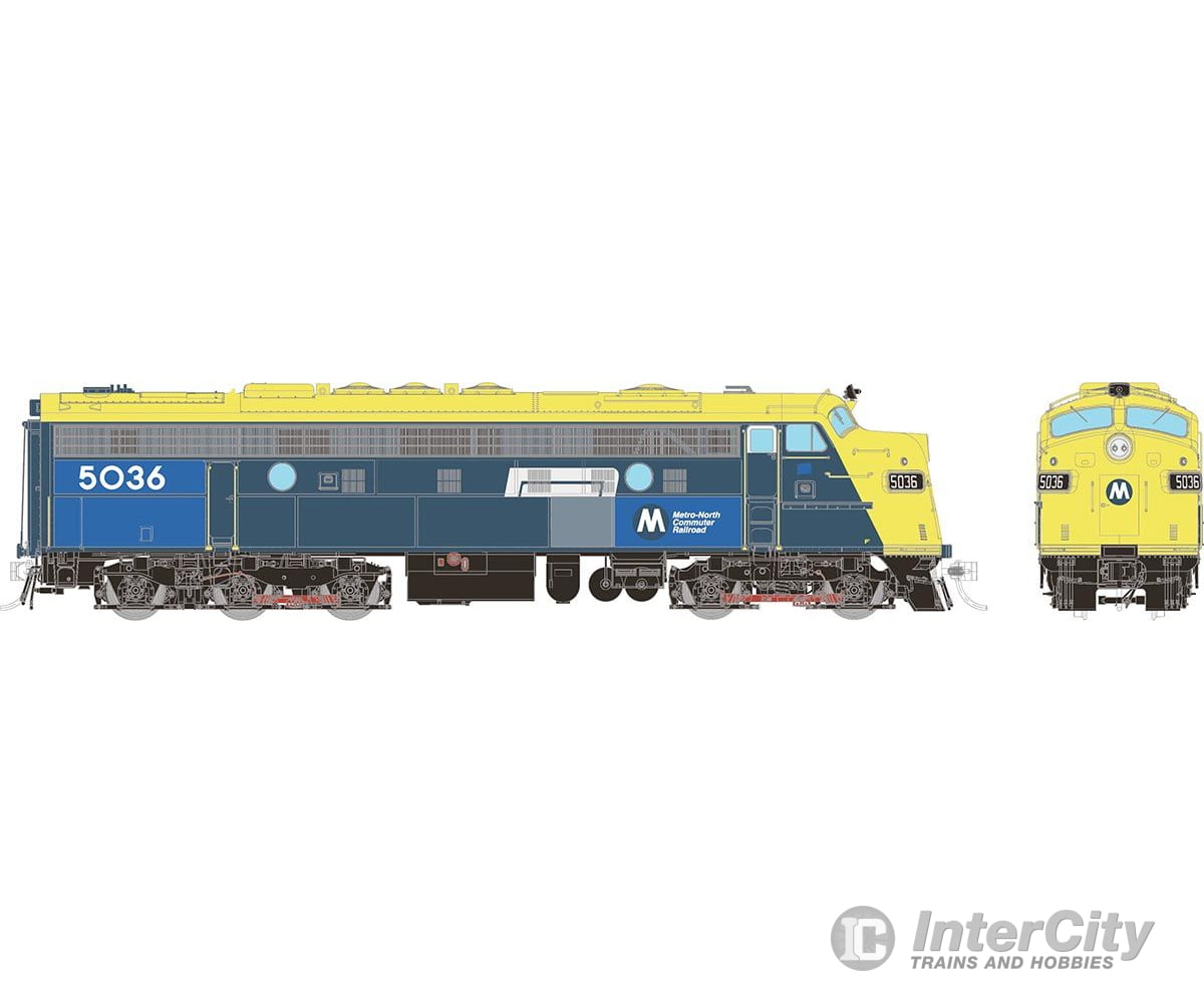 Rapido 014569 HO EMD FL9 (DC/DCC/Sound): Metro North - Blue & Yellow Patch: #5036 Locomotives