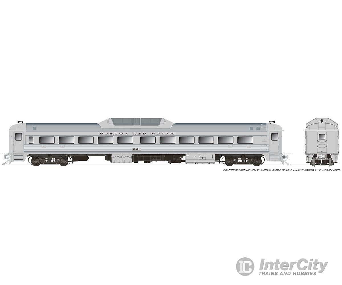 Rapido 016306 Ho Budd Rdc-9 (Dc/Silent): Boston & Maine - Mcginnis: #6411 Locomotives