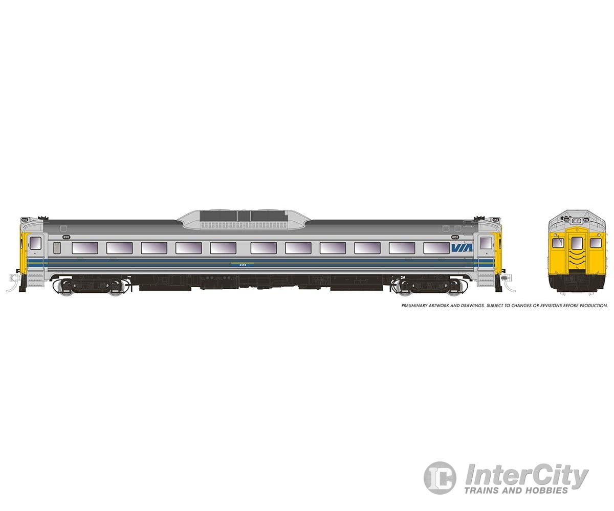 Rapido 016340 Ho Budd Rdc-1 (Ph 1C) (Dc/Silent): Via Rail Canada: #6116 Locomotives