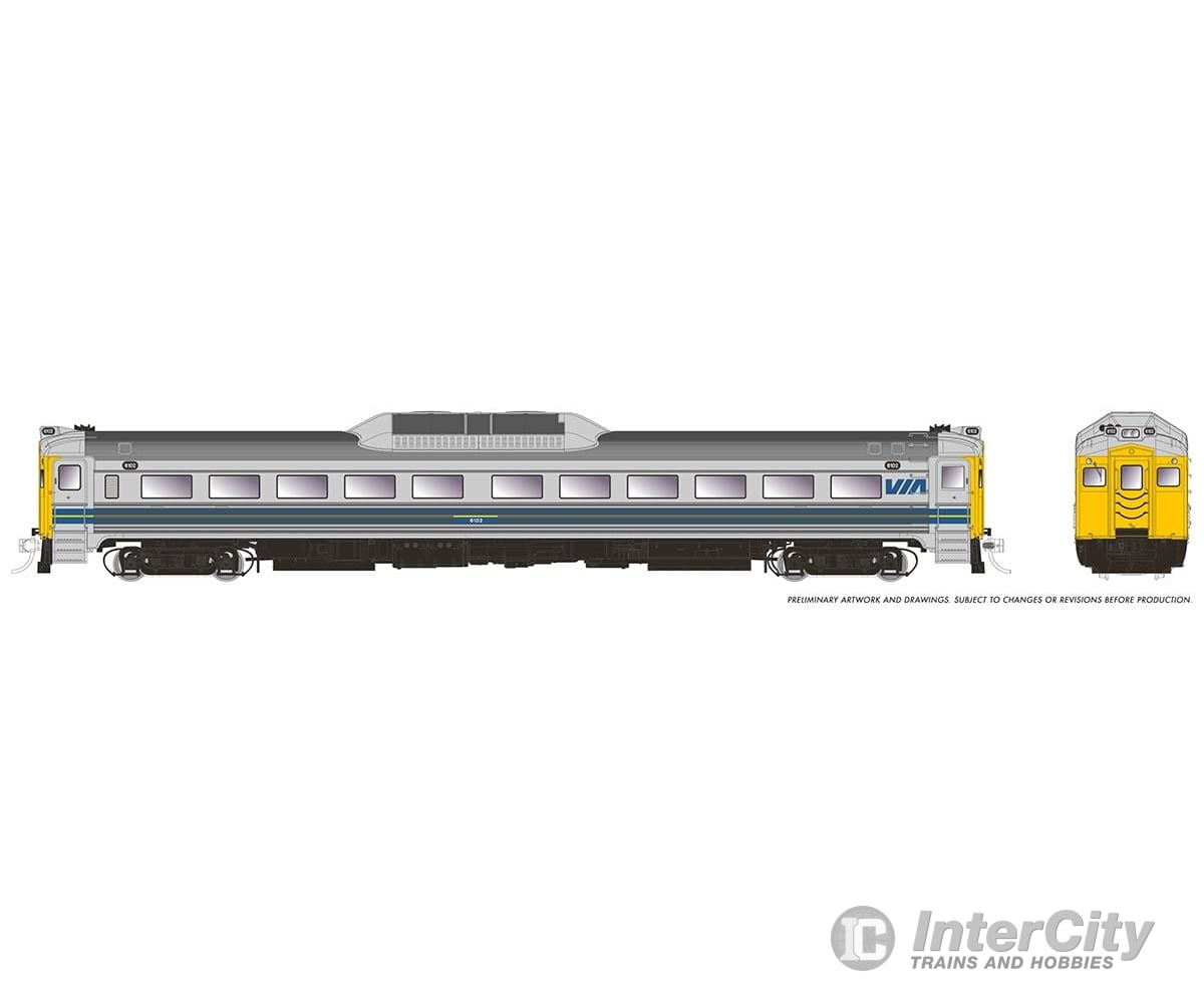 Rapido 016838 Ho Budd Rdc-1 (Ph 1C) (Dc/Dcc/Sound): Via Rail Canada: #6102 Locomotives