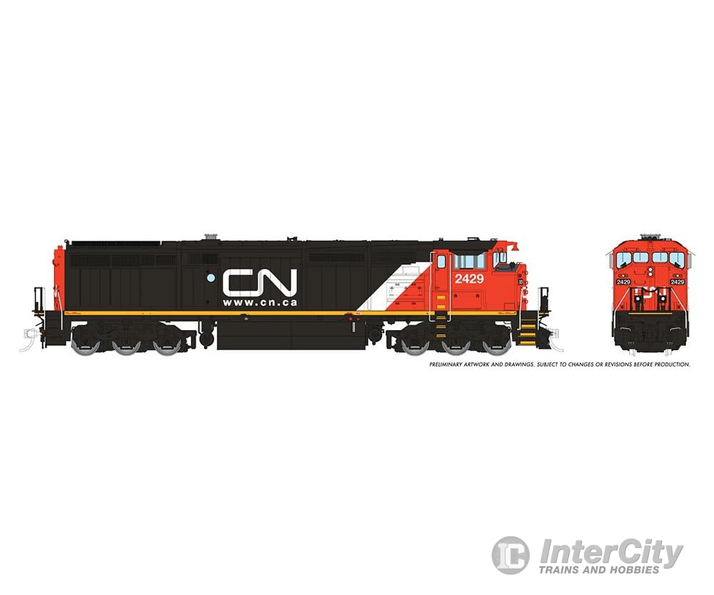 Rapido 024008 Ho Dash8-40Cm (Dc/Silent): Cn - Website Scheme: #2429 Locomotive