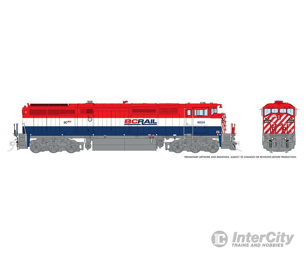 Rapido 024015 Ho Dash8-40Cm (Dc/Silent): Bcr - Red/White/Blue Scheme: #4607 Locomotive
