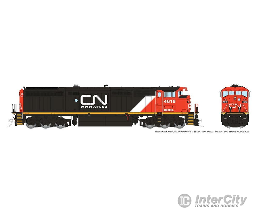 Rapido 024522 Ho Dash8-40Cm (Dc/Dcc/Sound): Bcr - Cn Website Scheme: #4618 Locomotive