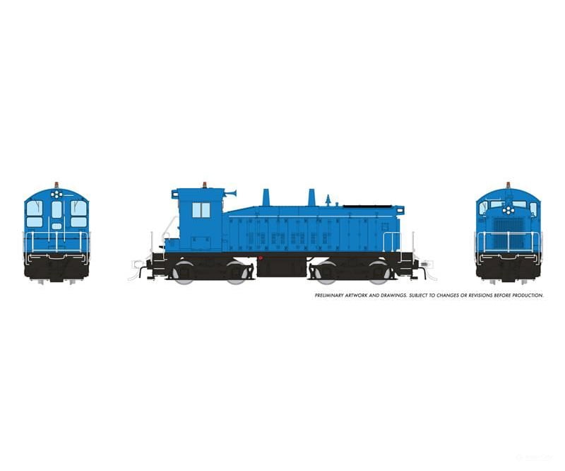 Rapido 027602 HO EMD SW9 (DC/DCC/Sound): Industrial Blue Locomotives