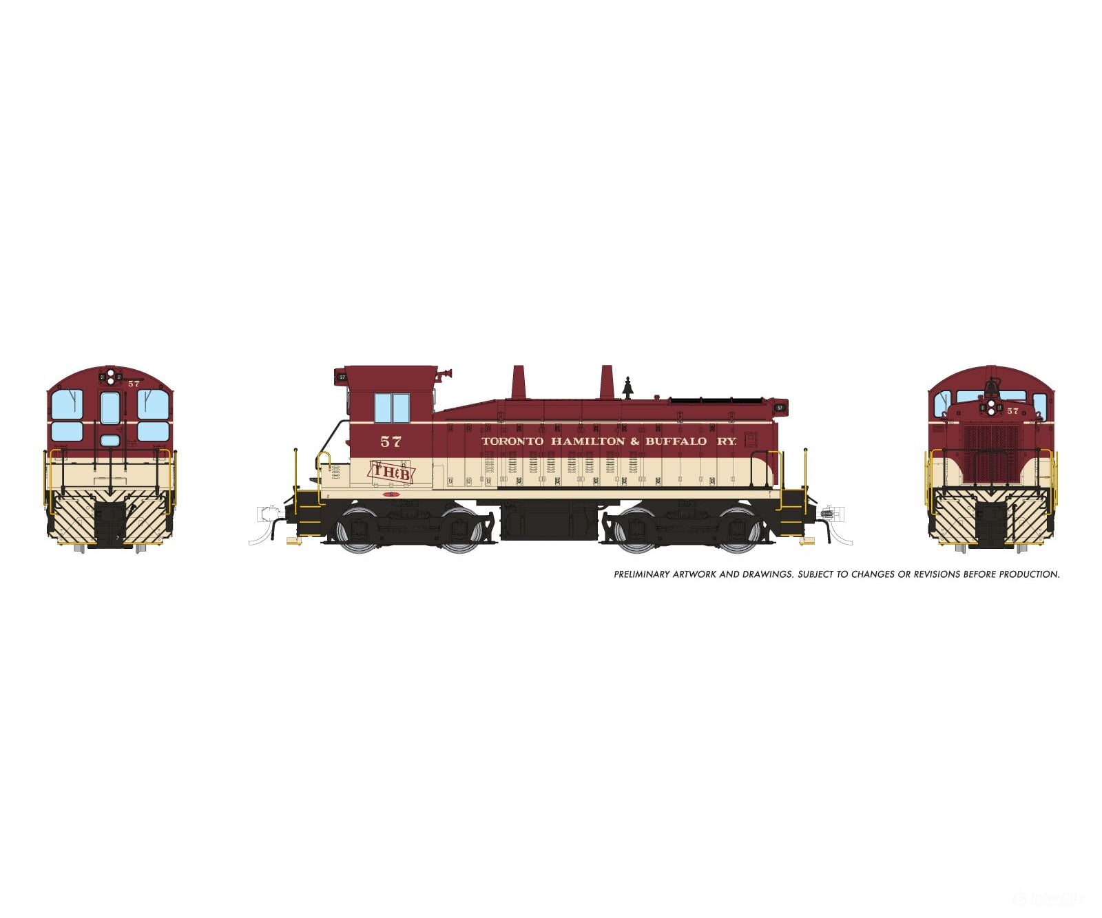Rapido 027605 HO EMD SW9 (DC/DCC/Sound): Toronto Hamilton & Buffalo: #57 Locomotives