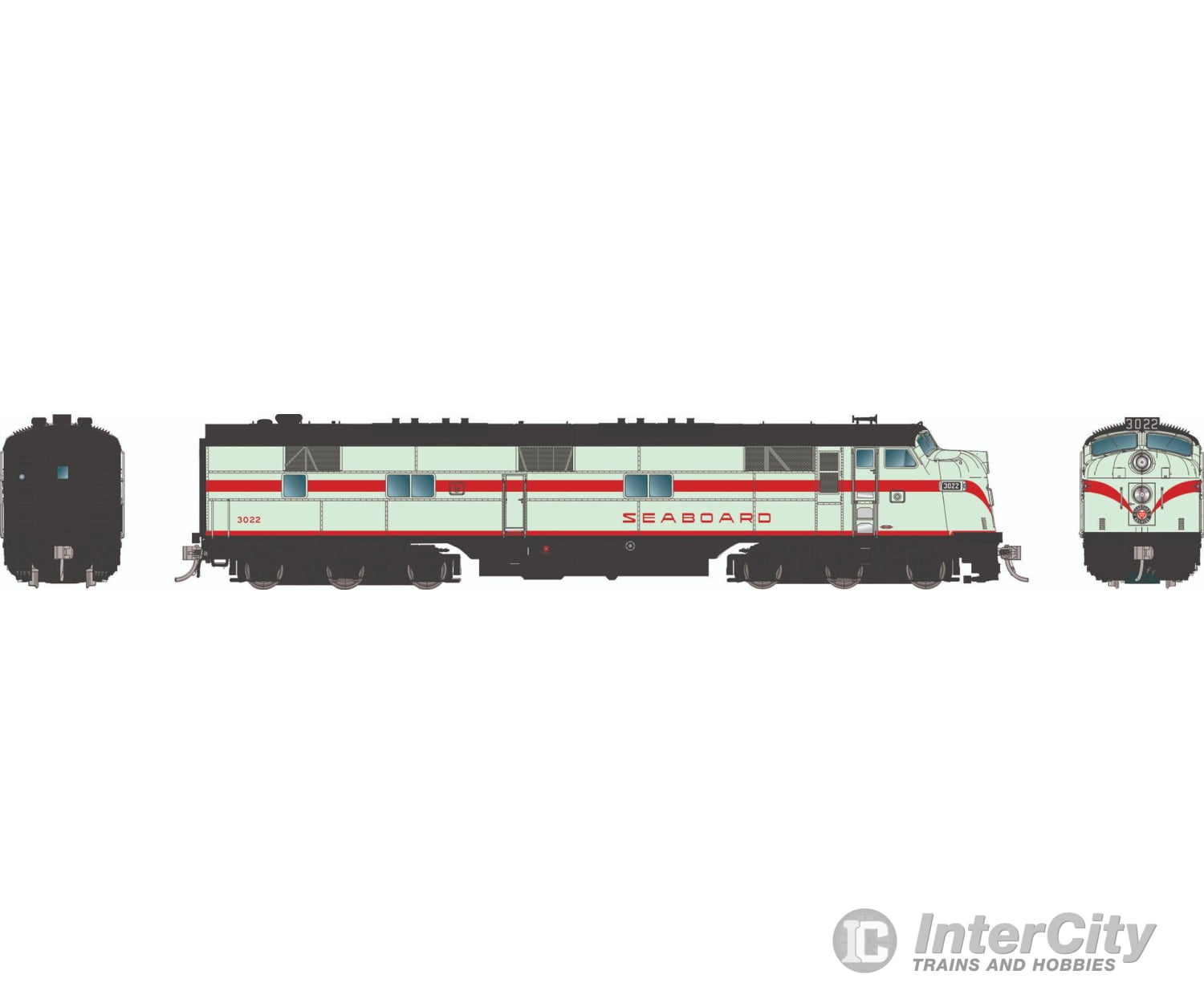 Rapido 029528 HO EMD E7A (DC/DCC/Sound): Seaboard Air Line - Mint Green: #3031 Locomotives