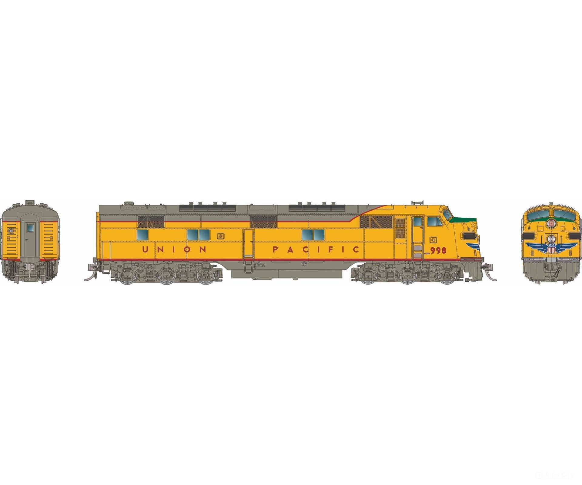 Rapido 029537 HO EMD E7A (DC/DCC/Sound): Union Pacific: #999 Locomotives
