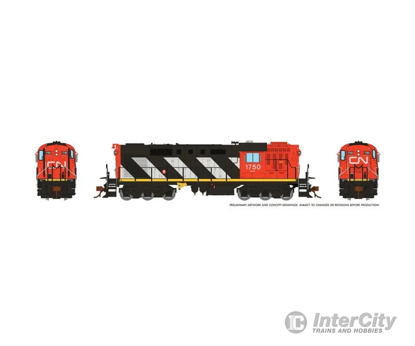 Rapido 032556 Ho Rsc-14 (Dc/Dcc/Sound): Canadian National - Stripes #1754 Locomotives & Railcars