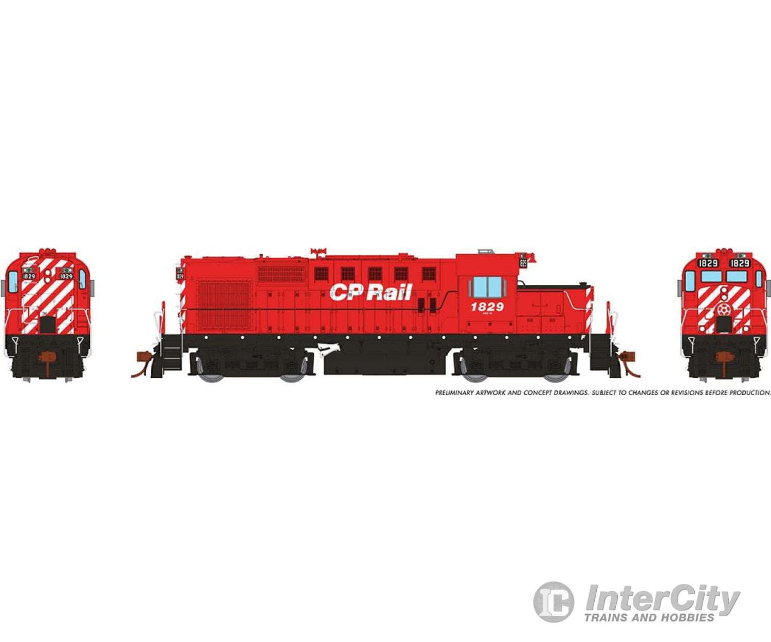 Rapido 032566 Ho Rs-18 (Dc/Dcc/Sound): Cp Rail (No Multimark) #1829 Locomotives & Railcars