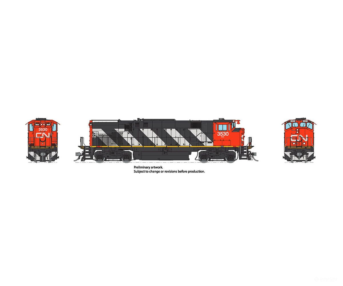 Rapido 033512 Ho M420 (Dc/Dcc/Sound): Cn - Stripes Scheme (Mr-20B): #3539 Locomotives