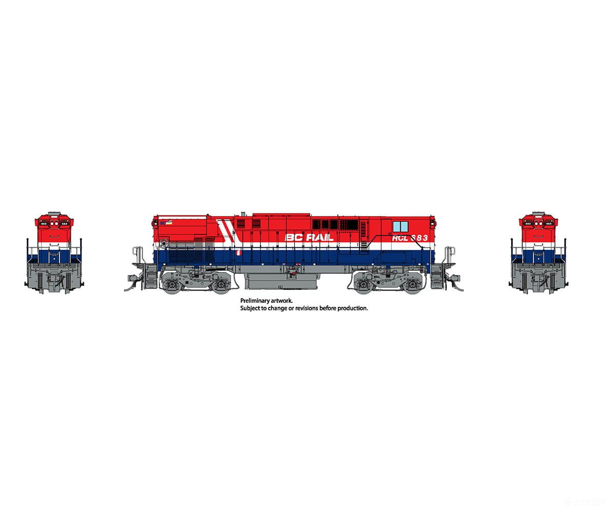 Rapido 033536 Ho M420B + (Dc/Dcc/Sound): Bcr - Red White & Blue Hockey Stick: #Rcl683 Locomotives