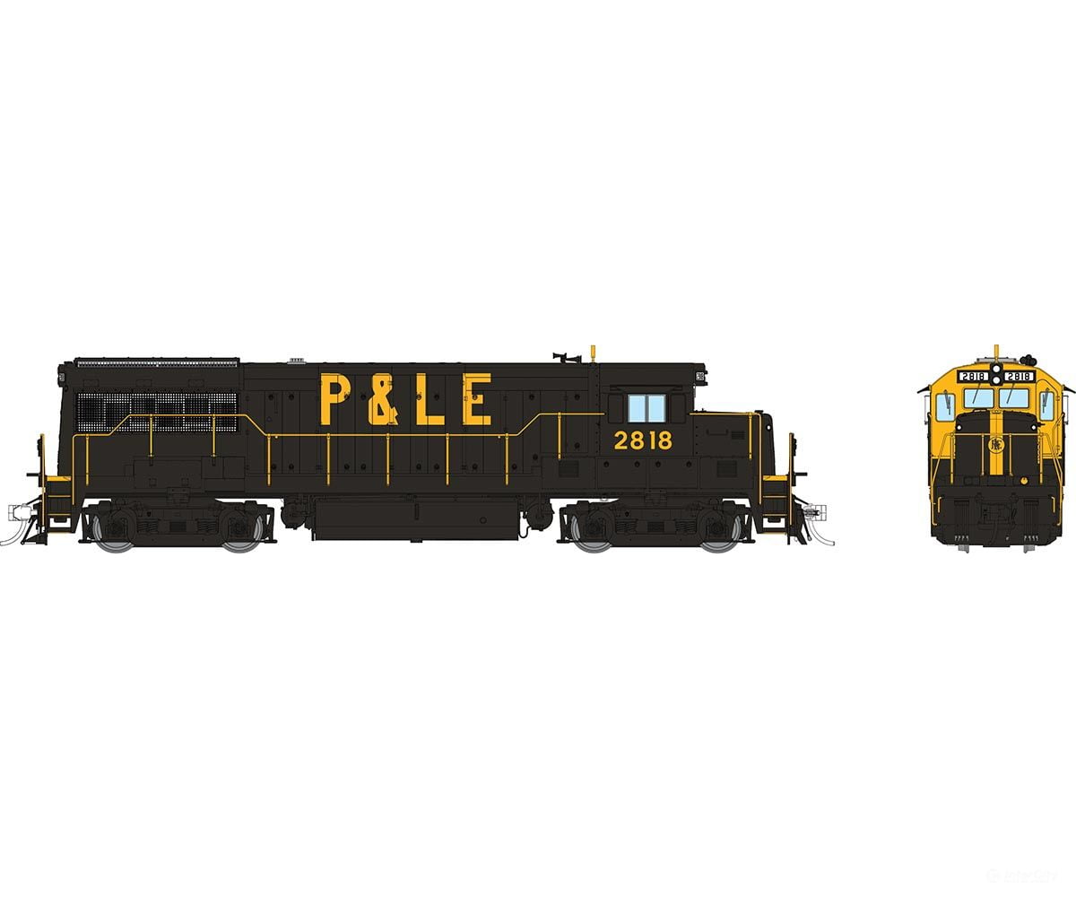 Rapido 035058 Ho Ge U28B Low Hood (Dc/Silent): P&Le - Yellow Band: #2818 Locomotives