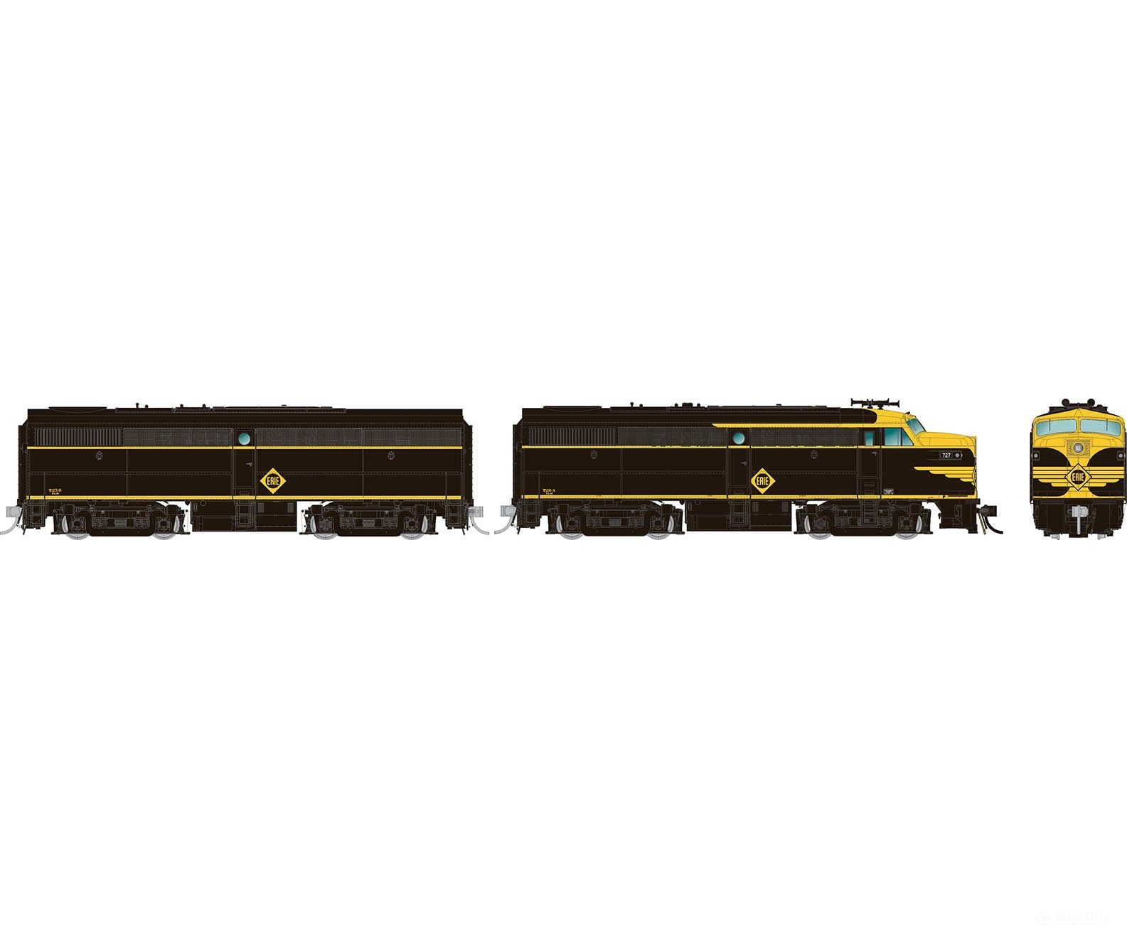 Rapido 037516 Ho Alco Fa-1 + Fb-1 (Dc/Dcc/Sound): Erie: #725D #725C Diesel