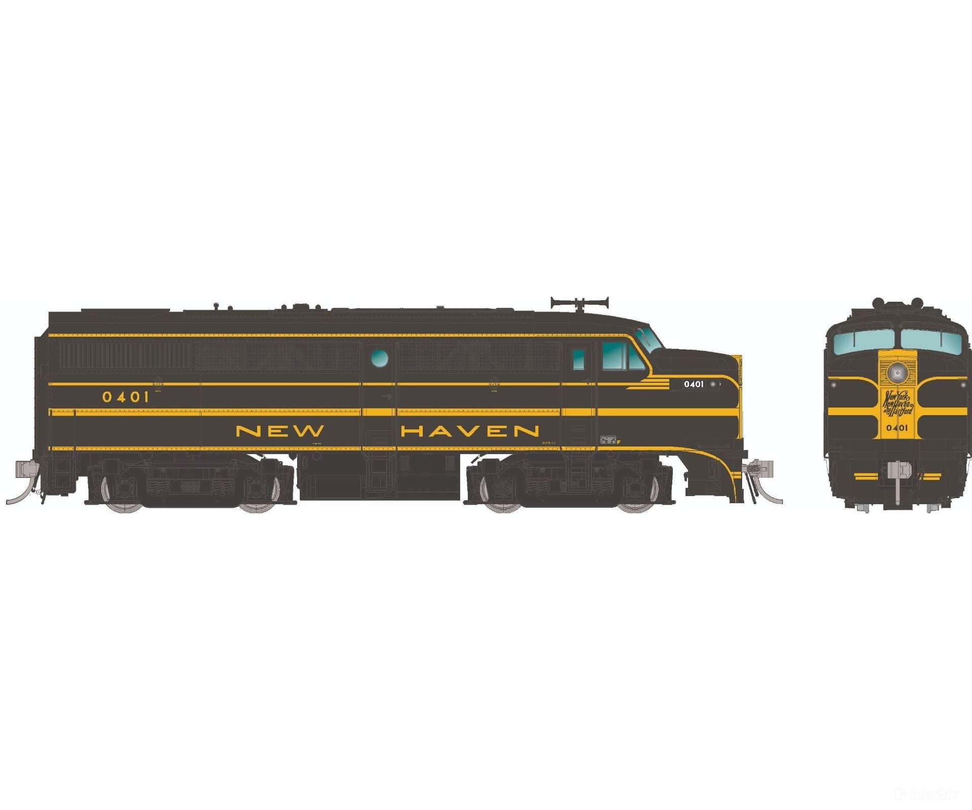 Rapido 037563 Ho Alco Fa-1 (Dc/Dcc/Sound): New Haven - Green Scheme: #0403 Locomotives