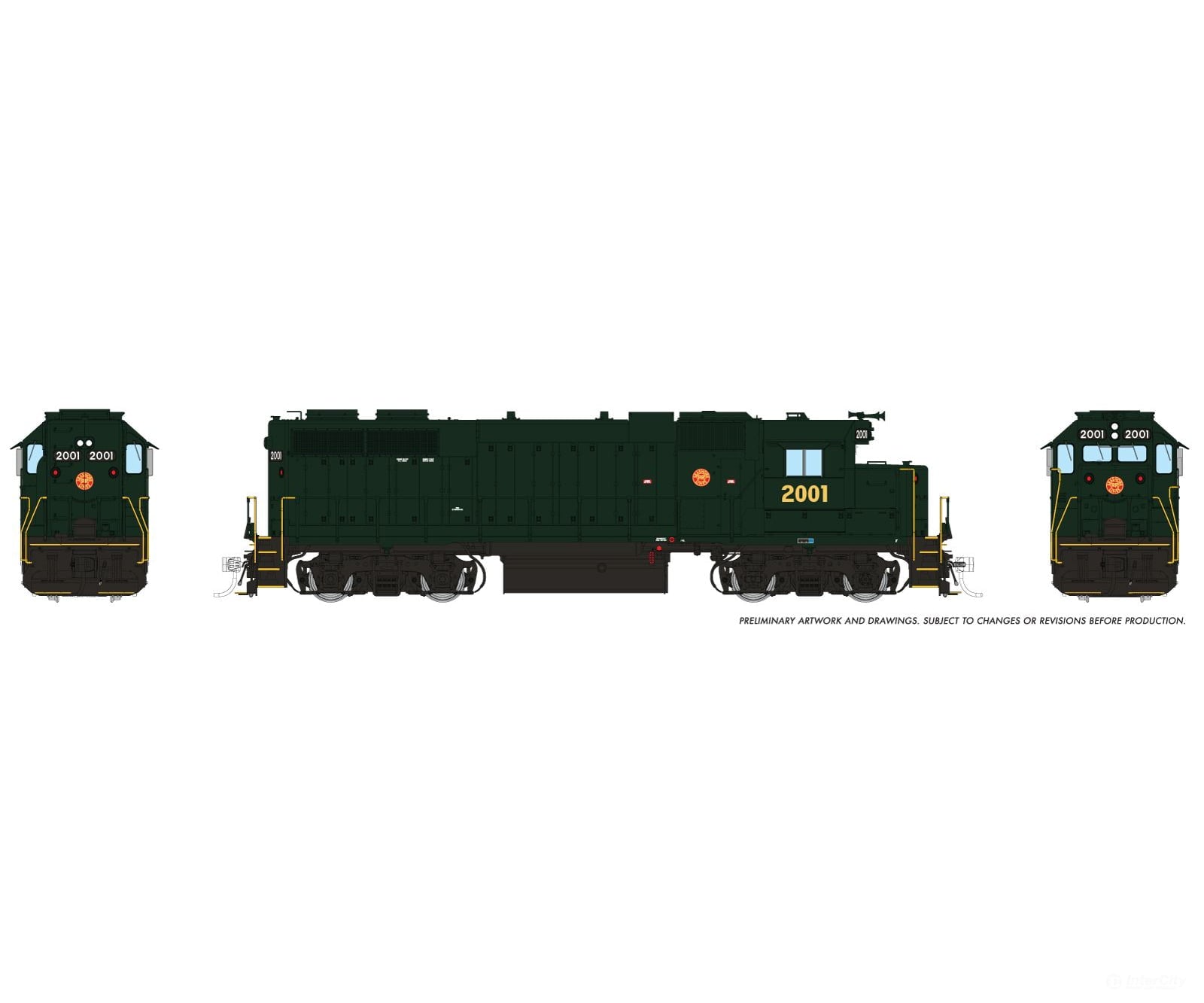 Rapido 038055 Ho Emd Gp38 W/Ext Cab (Dc/Silent): Prsl - Dgle: #2009 Locomotives