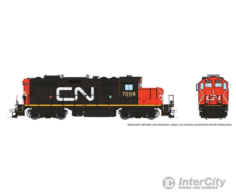 Rapido 041511 Ho Gp9Rm (Dc/Dcc/Sound): Cn - Large Noodle: #7008 Locomotive